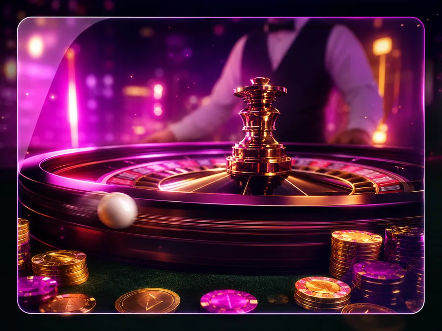 Live dealer at a roulette table in the Casiny live casino studio