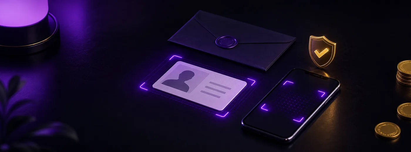 Identity document and proof of address ready for account verification